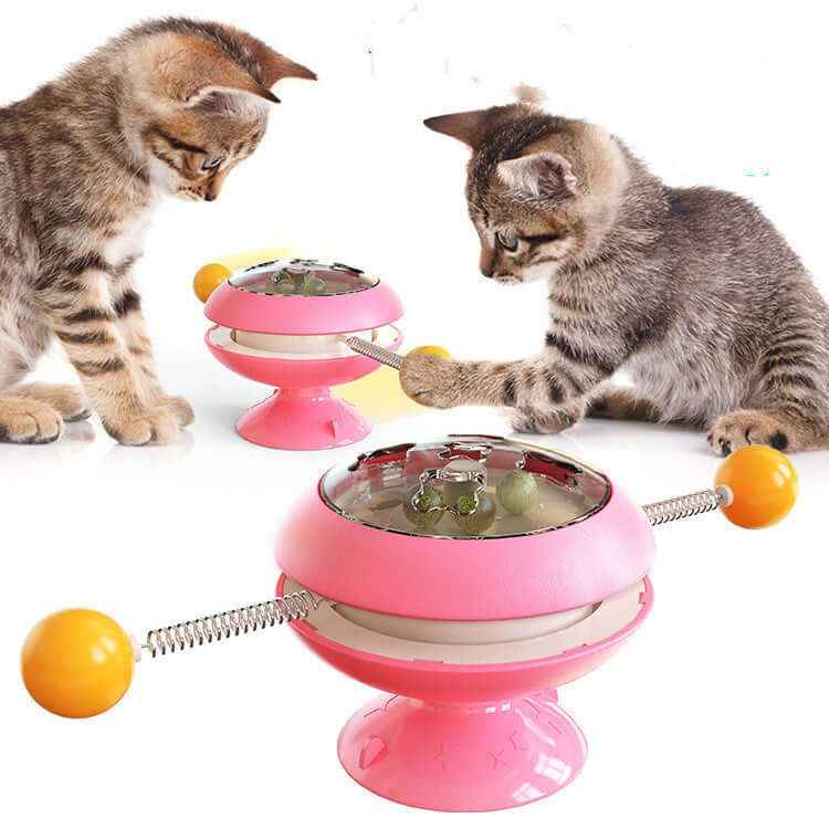 Rotatable Cat Toy with Catnip – ABS & TPR
