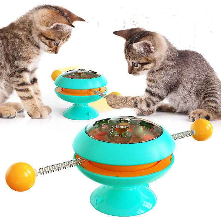 Rotatable Cat Toy with Catnip – ABS & TPR
