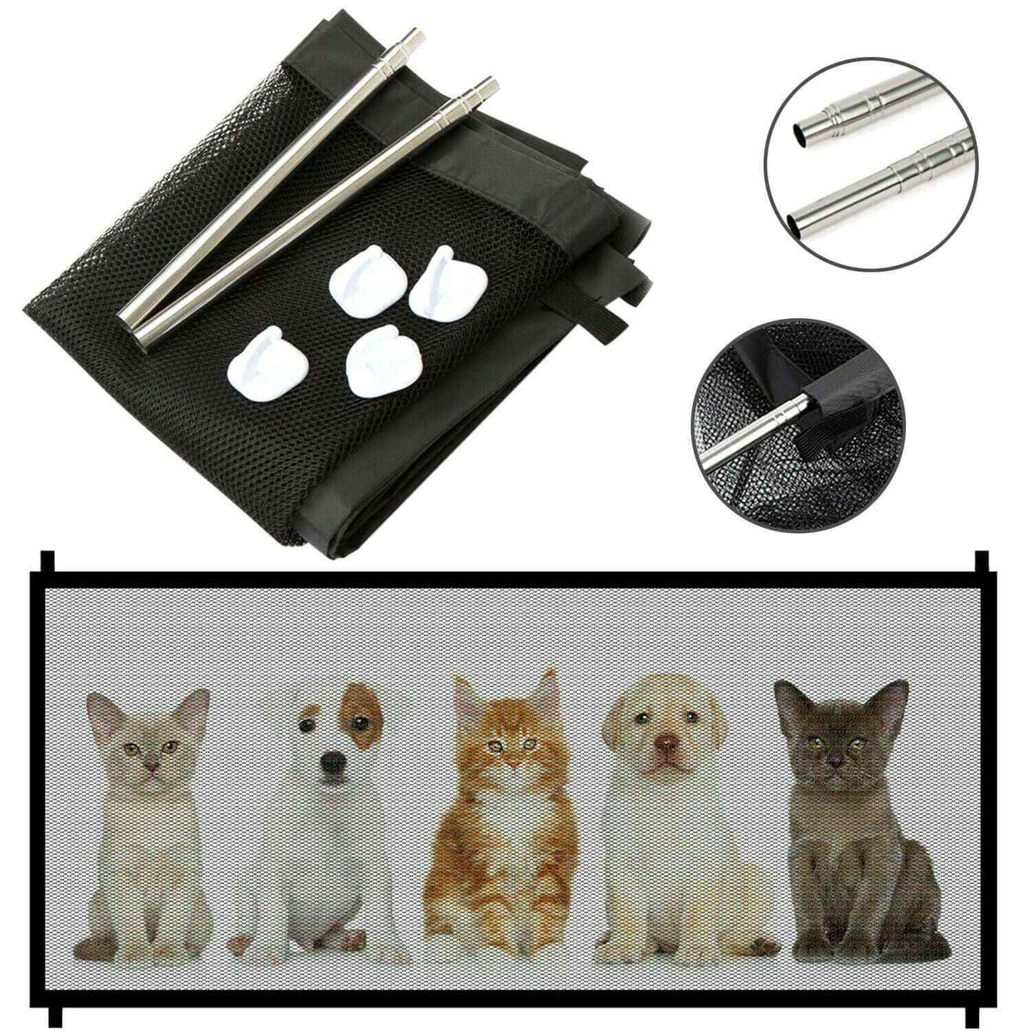 Pet Safety Gate: Dogs & Cats Durable Fence