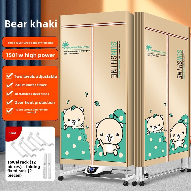 Foldable Electric Clothes Dryer | 1500W PTC Heating | 15kg Capacity