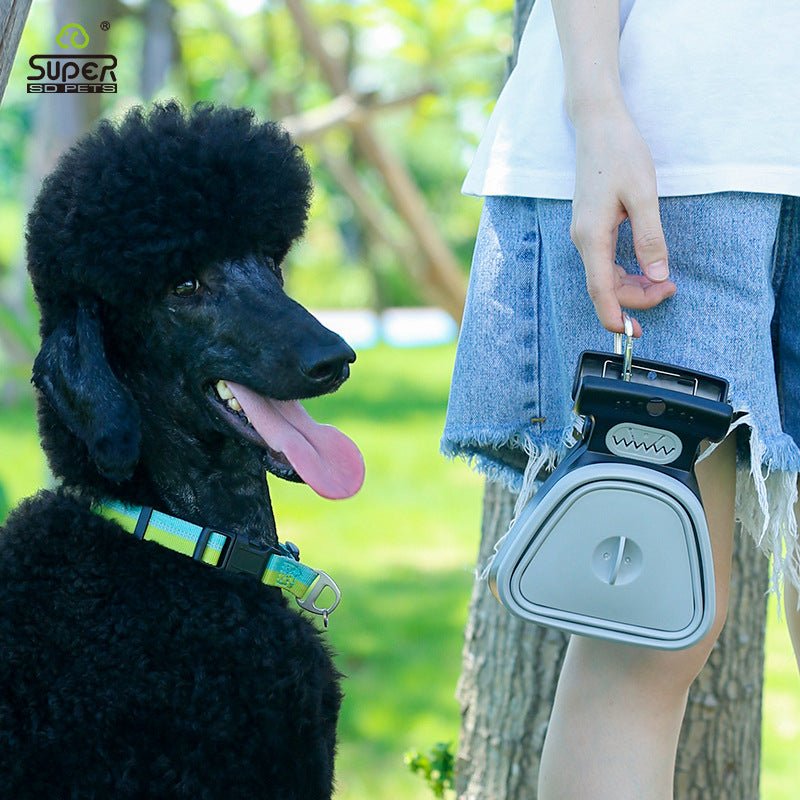 Portable Pet Poop Scooper – Foldable Waste Picker with 6 Bag Rolls