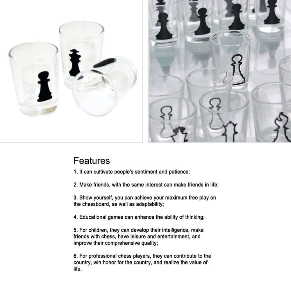 Crystal wine glass chess set: cultivate people's sentiment and patience.