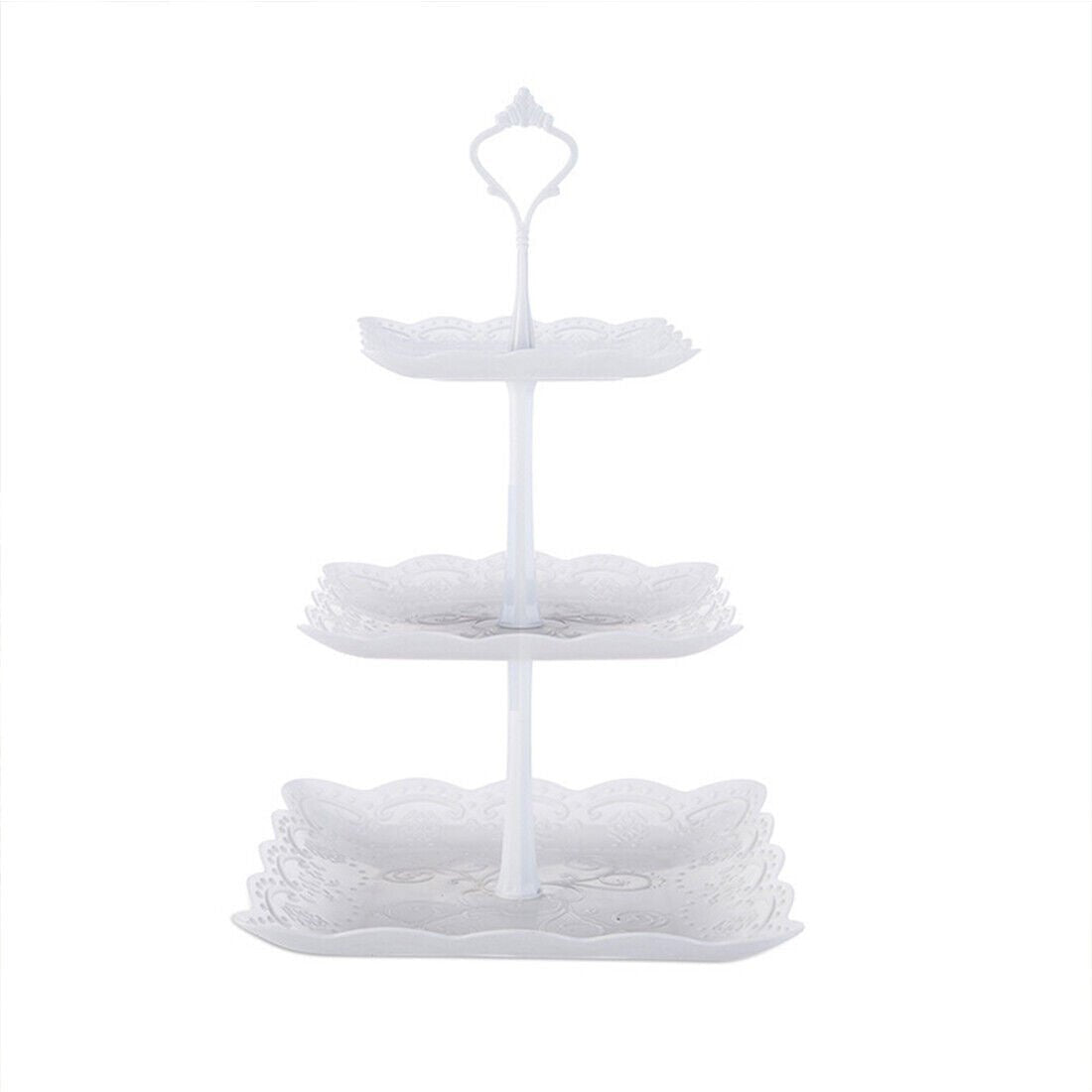 Elegant 3 - Tier Square Cake Stand Set - DoubleJoy Store