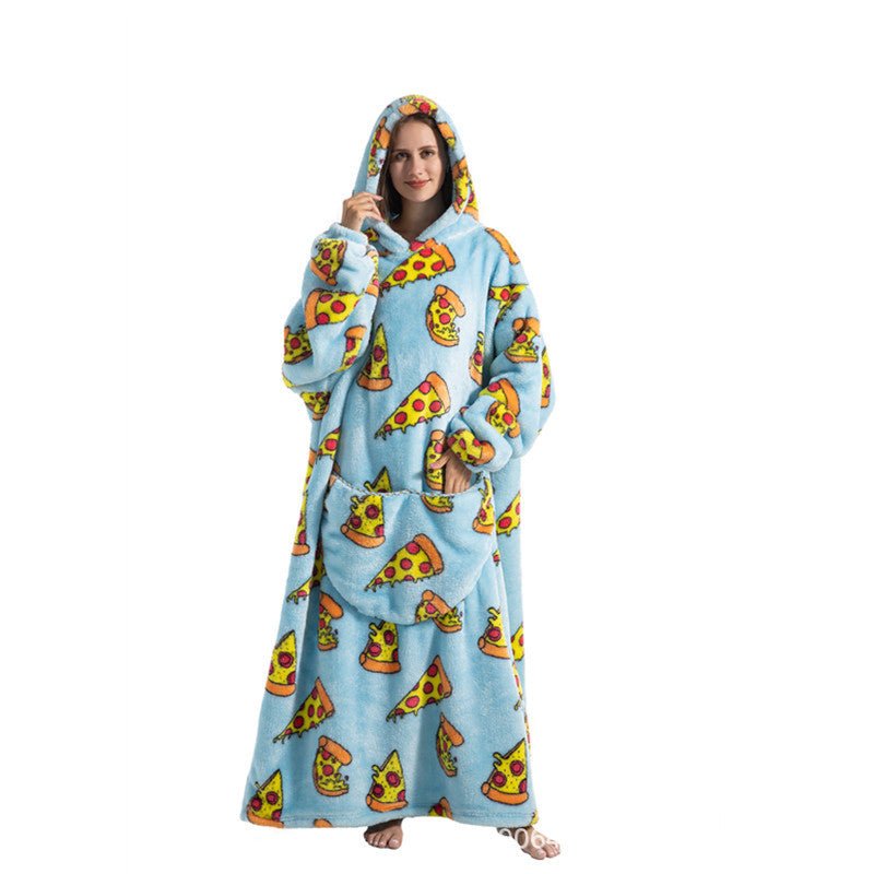 Oversized Wearable Blanket Hoodie – Fun Print, One Size