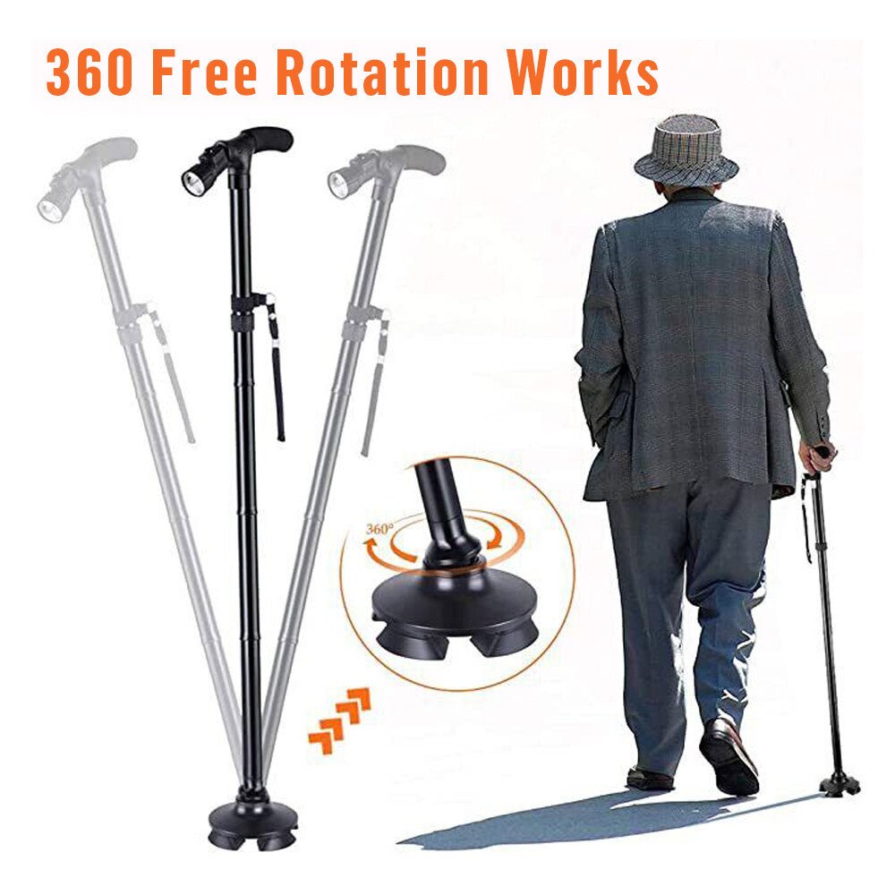 Folding LED Walking Stick Cane - DoubleJoy Store