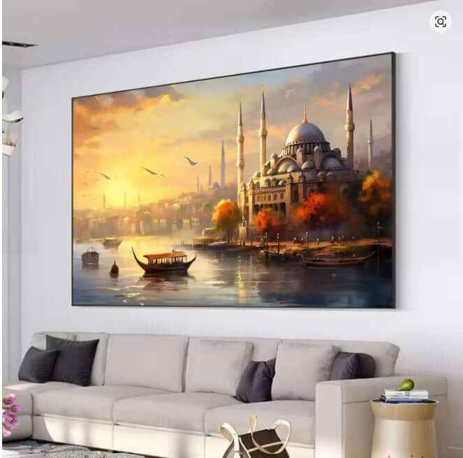 Living Room Decorative Painting: Frameless