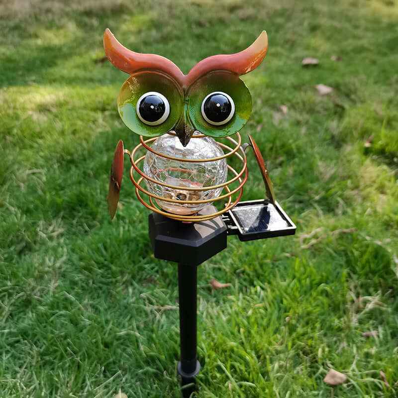 Solar Owl Lawn Lamp – Garden Pathway Light