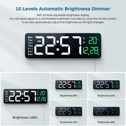 UK 16 - inch LED Digital Clock With Battery - DoubleJoy Store