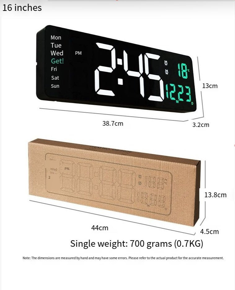 UK 16 - inch LED Digital Clock With Battery - DoubleJoy Store
