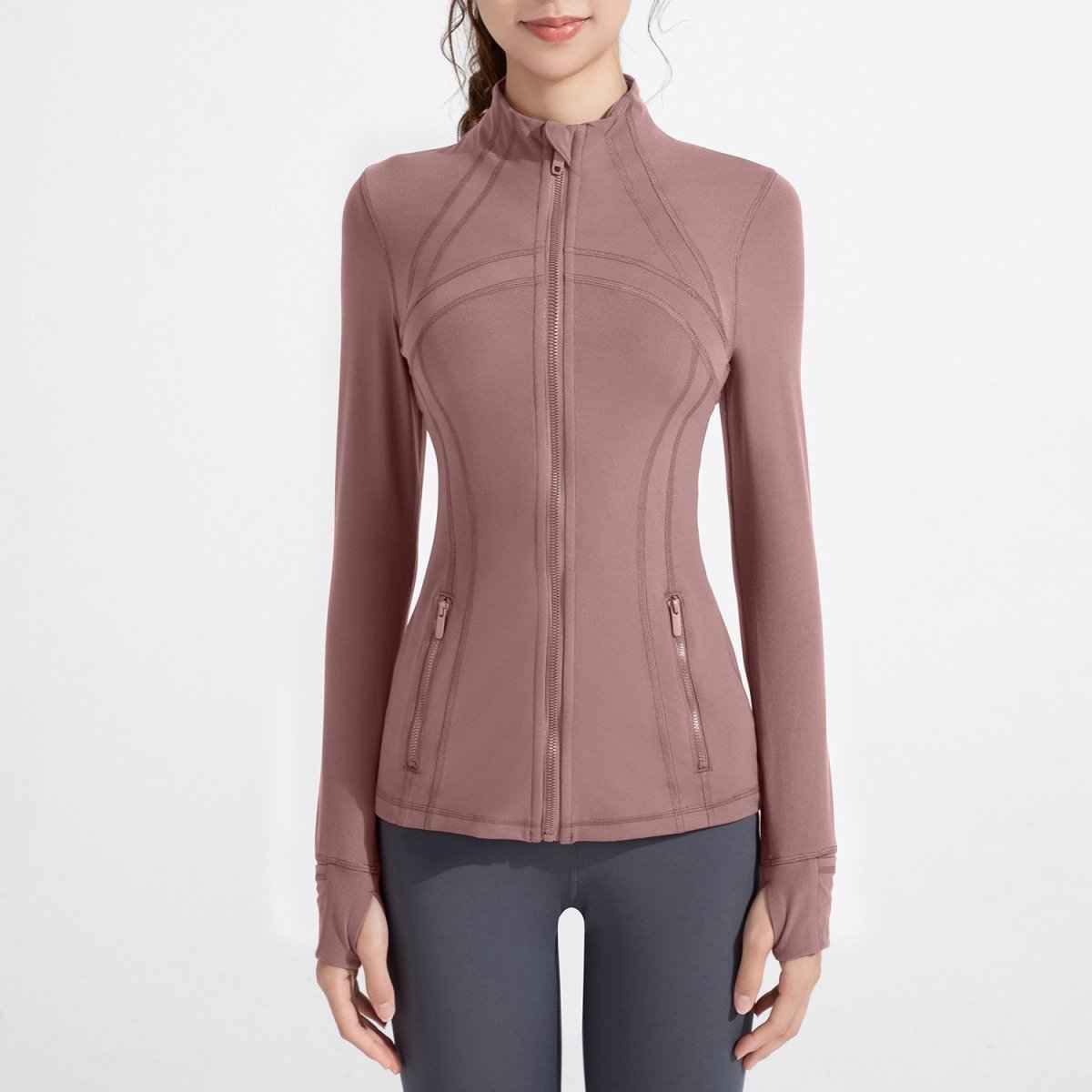 Women's Yoga Jacket – Zip-Up Stretch Nylon