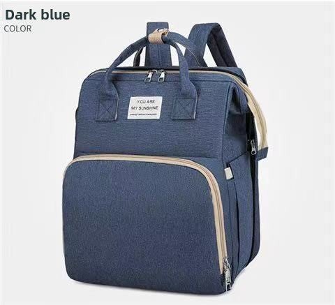 Portable Foldable Baby Bag – Multifunctional Nylon Crib Backpack