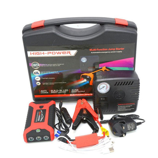 Portable Car Jump Starter - 600A 12V Battery Power Bank with 4 USB