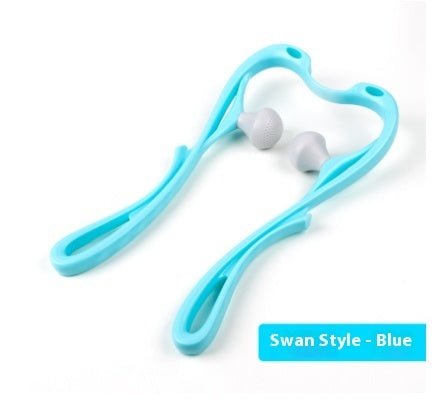 6 - Roller Neck Massager – Ergonomic Swan Design, Blue