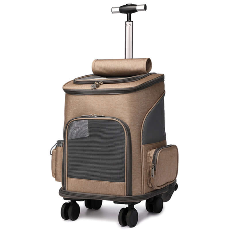 Pets Portable Traveling Backpack Trolley With Wheel - Cats Foldable