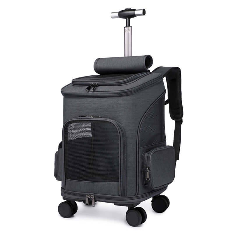 Pets Portable Traveling Backpack Trolley With Wheel - Cats Foldable