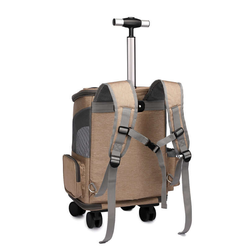 Pets Portable Traveling Backpack Trolley With Wheel - Cats Foldable