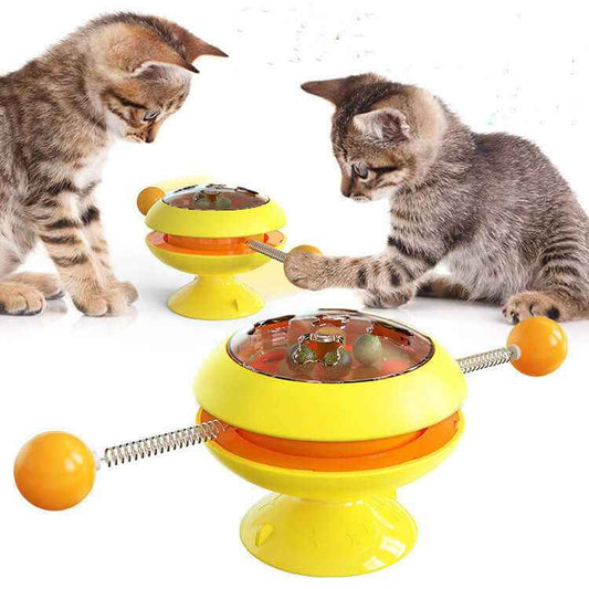 Rotatable Cat Toy with Catnip – ABS & TPR