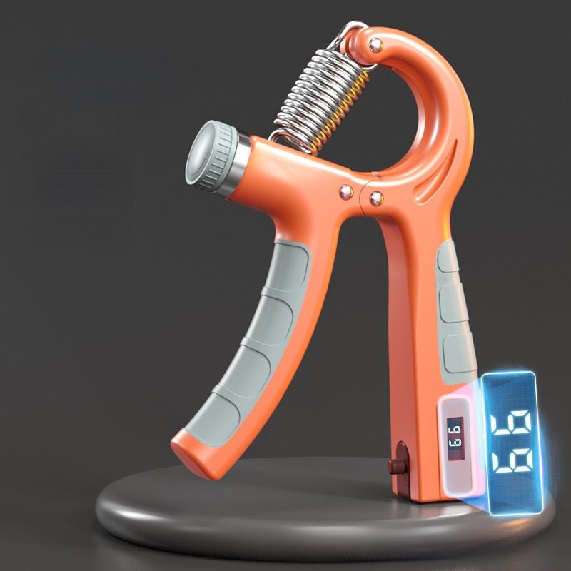 Spring Steel Hand Grip Strengthener - Digital Counter, Dark Gray