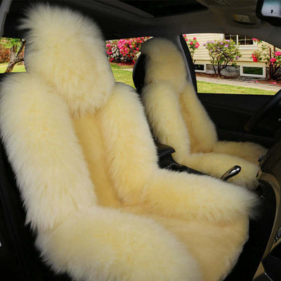 Winter Car Seat Cushion: Beige color variant.