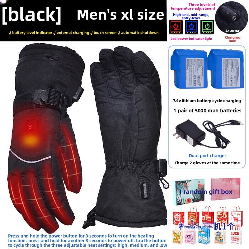 Rechargeable Heated Gloves – Windproof & Water - Resistant Unisex