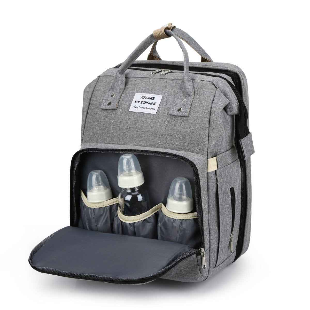 Foldable Mum Bag - USB Port Large Backpack