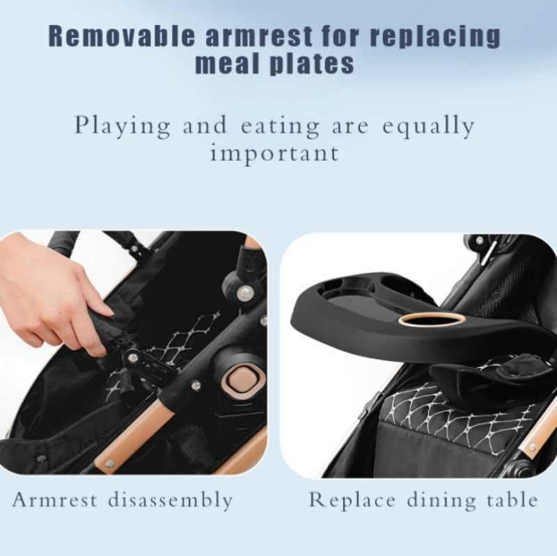 3-in-1 Baby Stroller with Bassinet - DoubleJoy Store