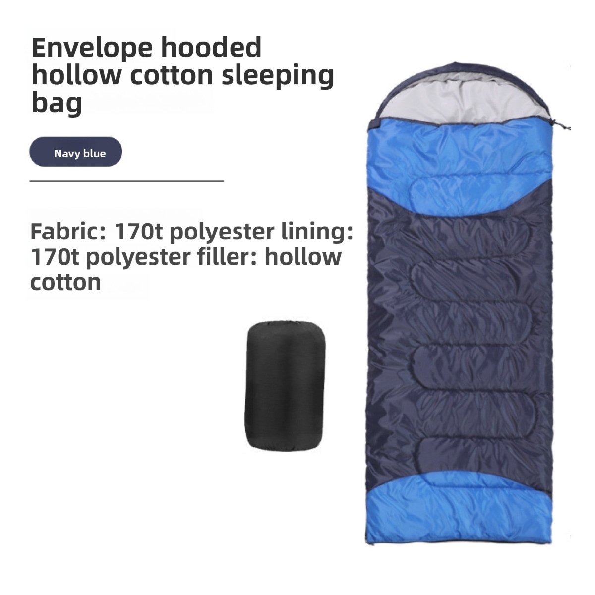 Camping Envelope Sleeping Bag – Lightweight & Durable Polyester
