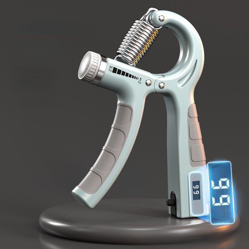 Spring Steel Hand Grip Strengthener - Digital Counter, Dark Gray