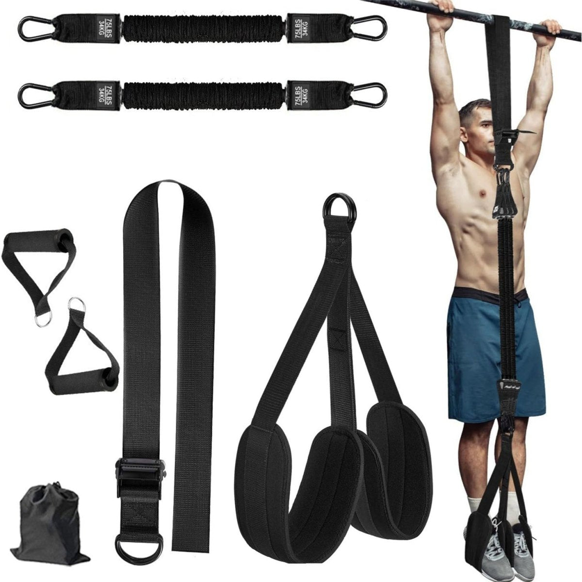 Pull - Up Assist Belt | Latex Resistance Bands for Strength Training