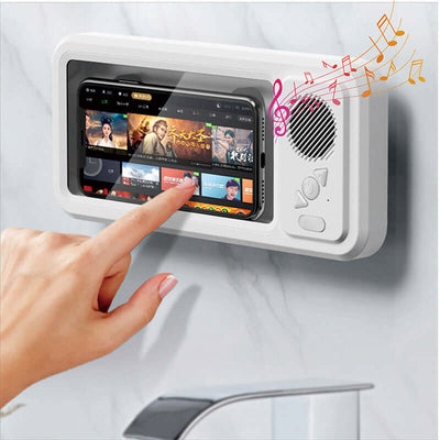 Bathroom waterproof phone holder is convenient.