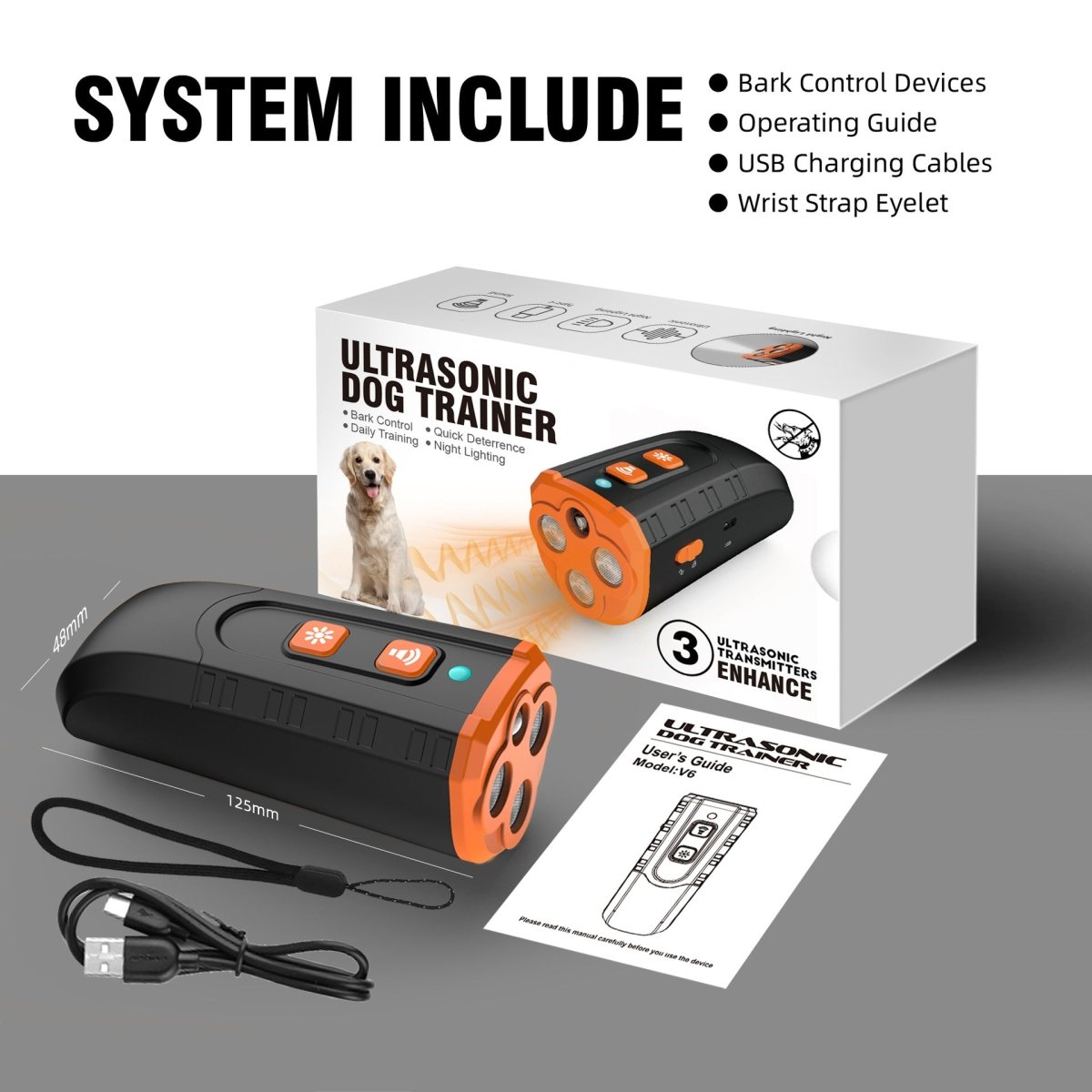 Ultrasonic Dog Repellent – Triple - Core Portable Training Device