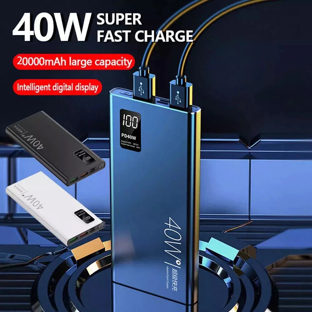 40W 20000mAh Ultra Fast Power Bank - DoubleJoy Store