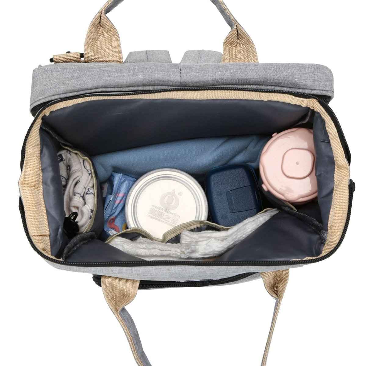 Foldable Mum Bag - USB Port Large Backpack