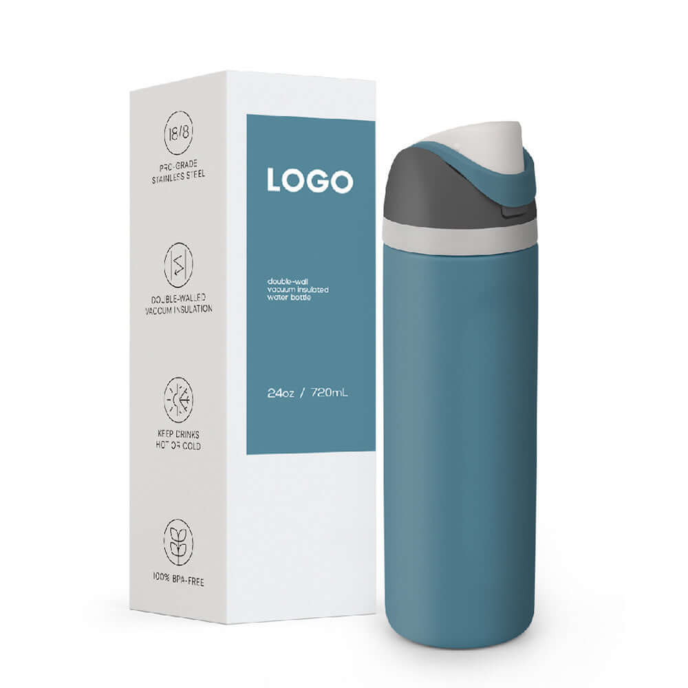 Insulated Stainless Steel Water Bottle with Straw – 16oz - 32oz