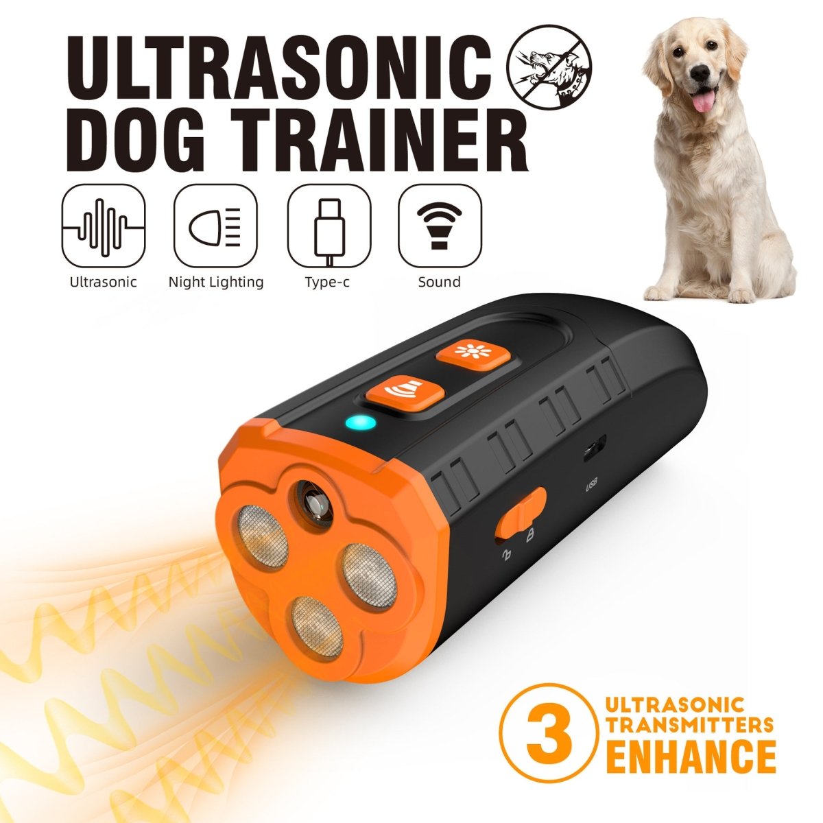 Ultrasonic Dog Repellent – Triple - Core Portable Training Device
