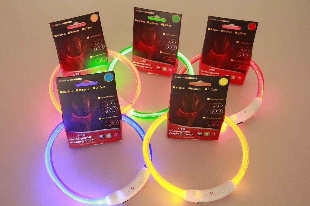 USB LED Dog Collar – Rechargeable Necklace