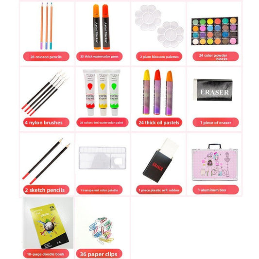 200 - Piece Art Painting Set for Kids | Watercolor Pen Set