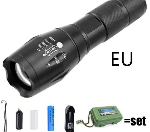 Rechargeable LED Flashlight – Mini, Waterproof, Aluminum Alloy