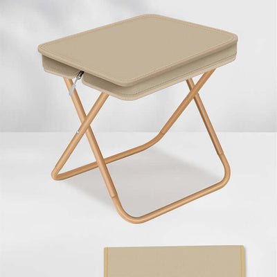 Portable Folding Camping Stool: Expand seat form.