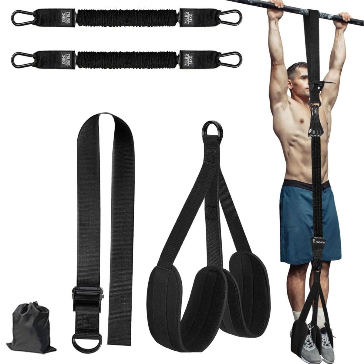 Pull - Up Assist Belt | Latex Resistance Bands for Strength Training