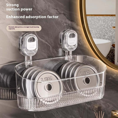 Suction Cup Storage Rack: Strong suction power.