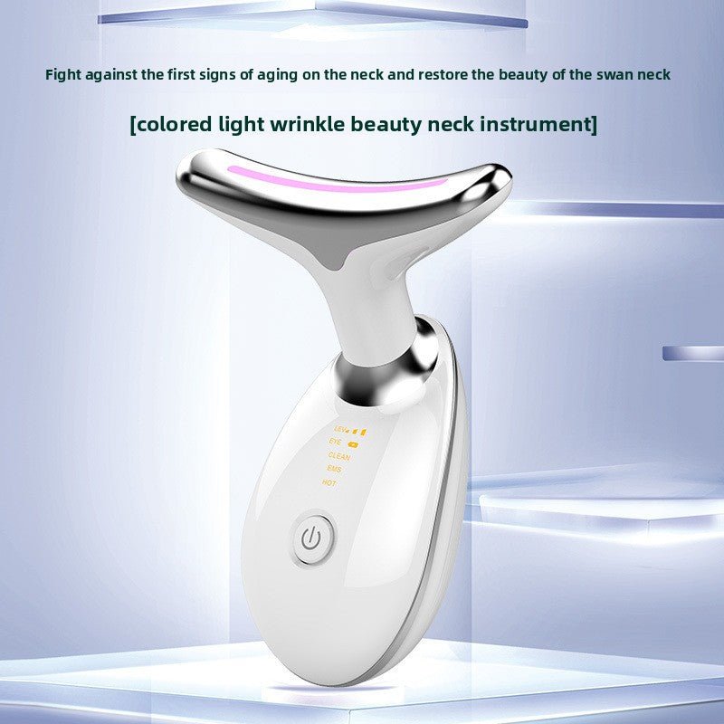Neck Beautification Device – LED Skin Rejuvenation & Vibration Therapy