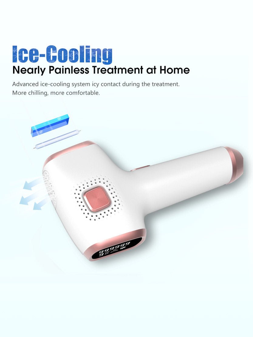 IPL Hair Removal Device with Ice Cooling – 3 - in - 1 Skin Rejuvenation