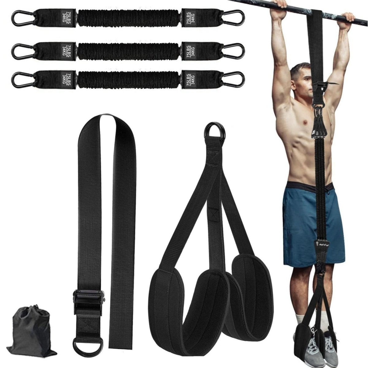 Pull - Up Assist Belt | Latex Resistance Bands for Strength Training