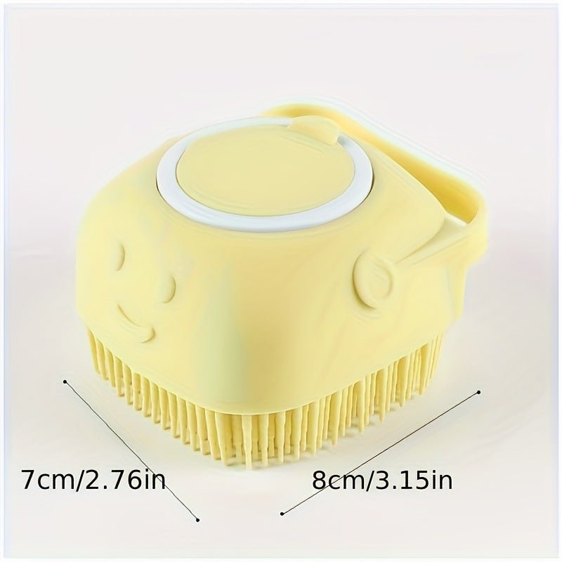 Pet Bathing Brush – Silicone Shampoo Dispenser for Dogs and Cats