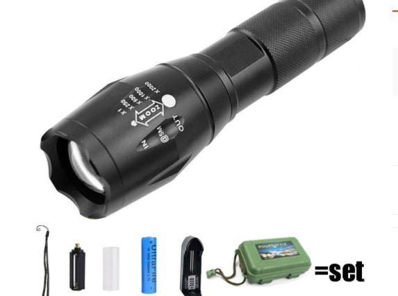 Rechargeable LED Flashlight – Mini, Waterproof, Aluminum Alloy