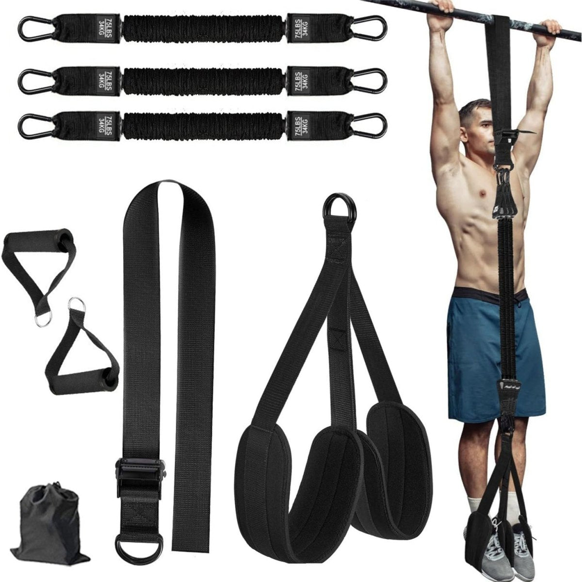 Pull - Up Assist Belt | Latex Resistance Bands for Strength Training