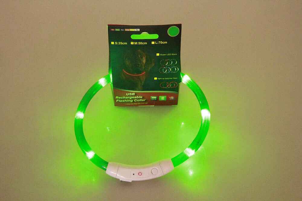 USB LED Dog Collar – Rechargeable Necklace