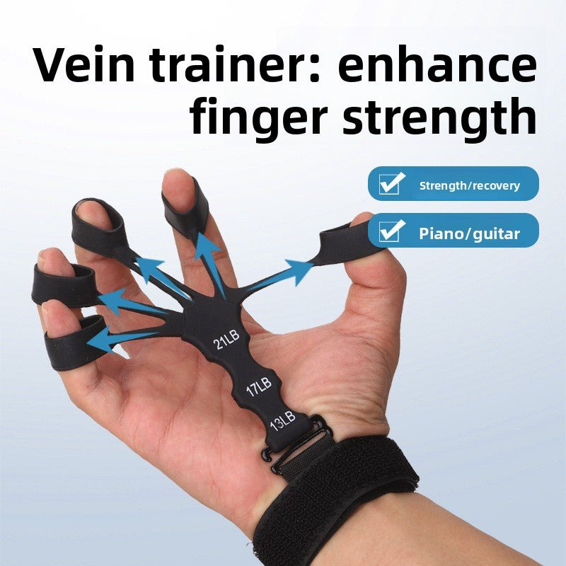 Silicone Finger Training Grip Strengthener - Hand Rehab and Exercise