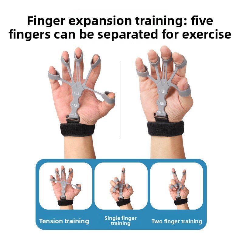 Silicone Finger Training Grip Strengthener - Hand Rehab and Exercise